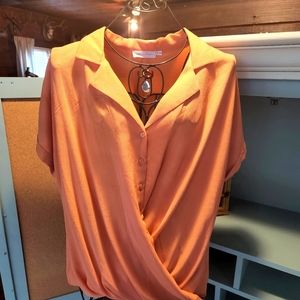 Blouse with cute crisscross detail at waist